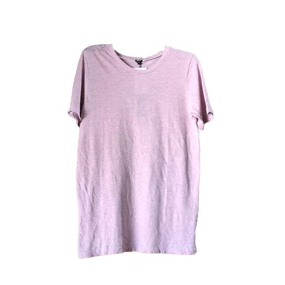 NWT MONROW Burn Out Oversized Crew Neck Tee Lavender - M - Picture 1 of 12